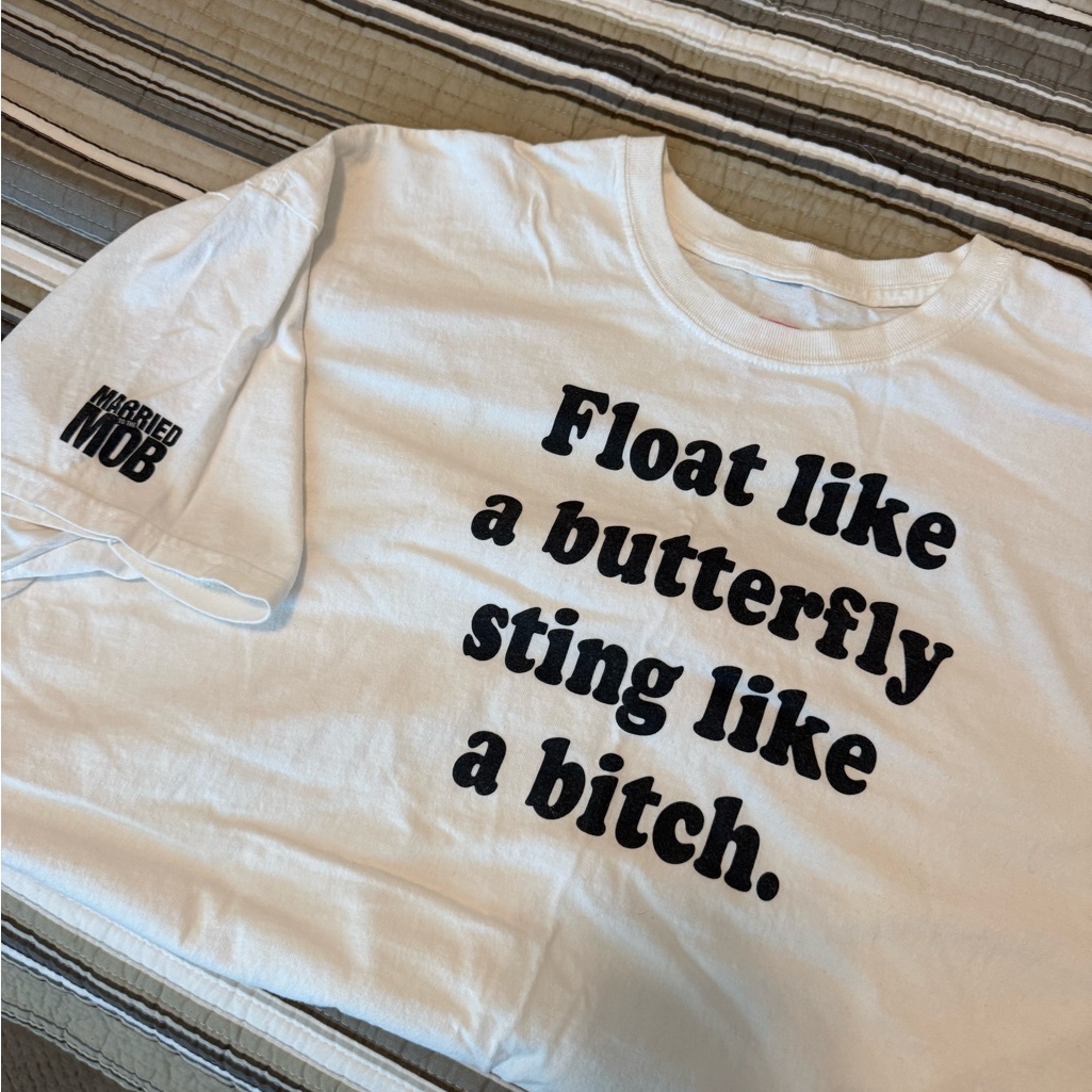 Married To The Mob White Graphic Polo TShirt